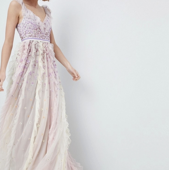 BHLDN Needle & Thread Dress size US 0 $600 - Picture 3 of 13